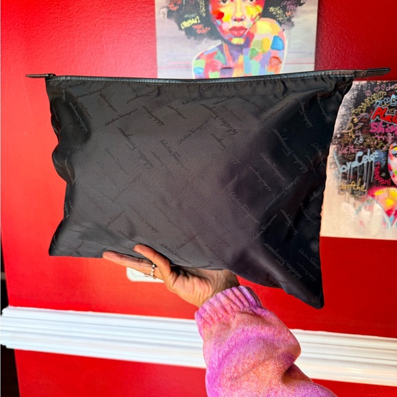 Salvatore Ferragamo Handbags - Salvatore Ferragamo Black Wristlet Clutch